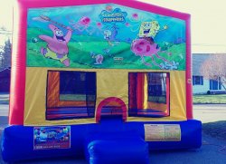 SpongeBobBanner 34433964 Module Bounce House With A WET Slide (Water Slide)