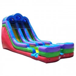 18 foot double lane inflatable water slide rainbow1 897980062 Rainbow Double Bay Waterslide