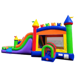 Multi Color Bounce House With a DRY Slide