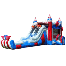 Bald Eagle Bounce House with a DRY Slide