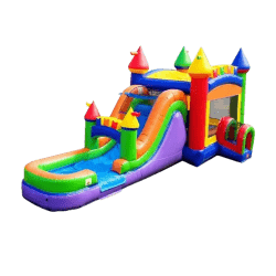 Untitled20design2020 1717681839 Multi Color Bounce House with a WET Slide (Water Slide)