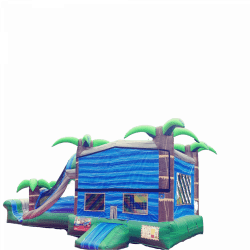 Tropical  Bounce House With A WET Slide (Water Slide)