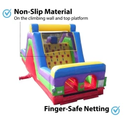 30 foot inflatable rock climbing wall slide rainbow graphic3 1 17 1 30 FT Retro Slide/ Rock Wall ( DRY SLIDE ONLY)