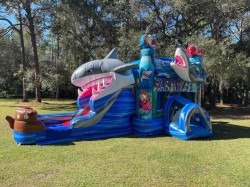 Shark20COmbo20single20lane20SL 1776805442 Shark Bounce House with a WET Slide