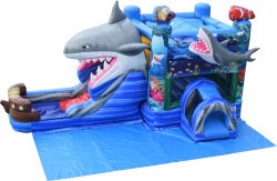 Shark Bounce House with a WET Slide