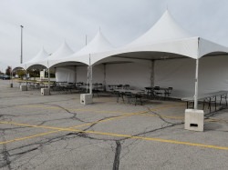 20x80 Frame Tent half solid sides scaled 1778188050 350 lbs anchor blocks for a 20FT x 20 FT Tent